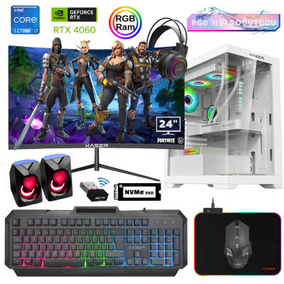 Xaser Xsr896 i7 12700F 16GB Ram 512GB M.2 NVMe SSD 8GB RTX4060 23.8 180Hz Curved Oyuncu Tavsiye Sistem - 1