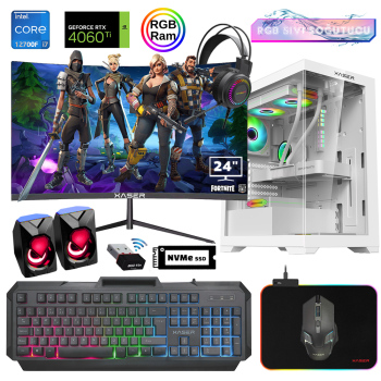 Xaser Xsr897 i7 12700F 16GB Ram 512GB M.2 NVMe SSD 8GB RTX4060Ti 23.8 180Hz Curved Oyuncu Tavsiye Sistem - Xaser