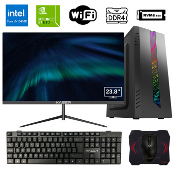 Xaser Xsr924 i5 13400F 16GB Ram 512GB M.2 NVMe SSD 2GB GT610 23.8 Monitör Ofis Hazır Sistem - Xaser
