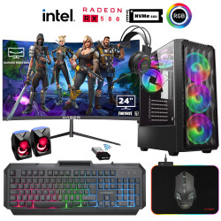 Xaser Xsr930 i5 4590 16GB Ram 1TB M.2 NVMe SSD 8GB RX580 Ekran Kartı 24 Curved Oyuncu Tavsiye Sistem - Xaser