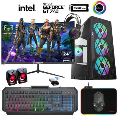 Xaser Xsr932 i5 3470 16GB Ram 1TB M.2 NVMe SSD 4GB GT740 Ekran Kartı 24 Curved Oyuncu Tavsiye Sistem - 1