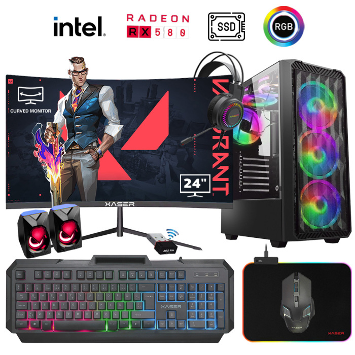 Xaser Xsr934 i5 4590 16GB Ram 1TB SSD 8GB RX580 24 Curved Oyuncu Tavsiye Sistem - 1