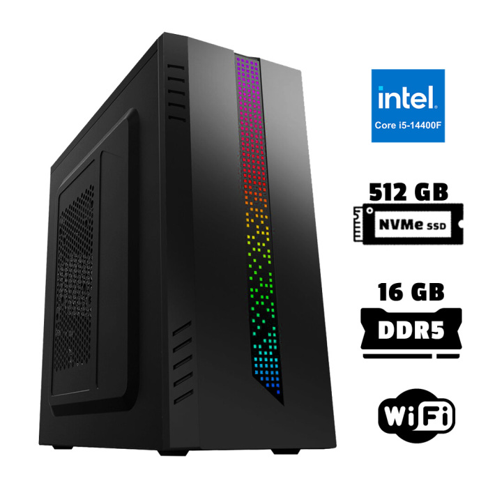 Xaser Xsr942 i5 14400F 16GB DDR5 Ram 512GB M.2 NVMe SSD 2GB GT610 Ofis Hazır Sistem - 1