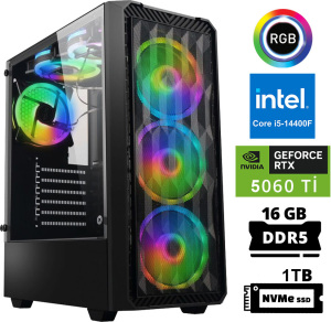 Xaser Xsr951 i5 14400F 16GB DDR5 Ram 1TB M.2 NVMe SSD 8GB RTX5060 Ti Masaüstü Oyuncu Bilgisayarı - Xaser