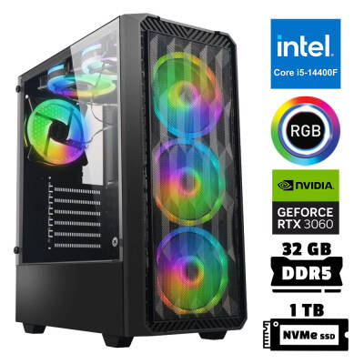 Xaser Xsr957 i5 14400F 32GB DDR5 Ram 1TB M.2 NVMe SSD 12GB RTX3060 Oyuncu Tavsiye Sistem - 1