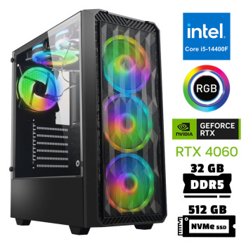 Xaser Xsr958 i5 14400F 32GB DDR5 Ram 512GB M.2 NVMe SSD 8GB RTX4060 Oyuncu Tavsiye Sistem - Xaser