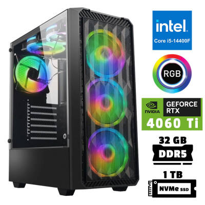 Xaser Xsr961 i5 14400F 32GB DDR5 Ram 1TB M.2 NVMe SSD 8GB RTX4060 Ti Oyuncu Tavsiye Sistem - 1