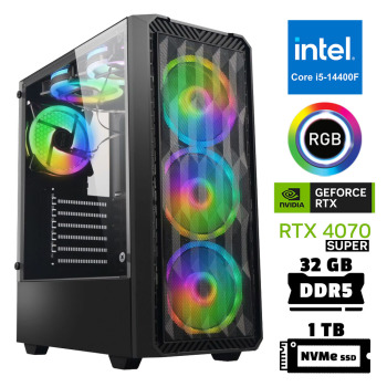 Xaser Xsr963 i5 14400F 32GB DDR5 Ram 1TB M.2 NVMe SSD 12GB RTX4070 SUPER Oyuncu Tavsiye Sistem - Xaser