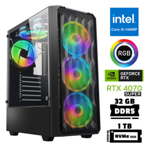 Xaser Xsr963 i5 14400F 32GB DDR5 Ram 1TB M.2 NVMe SSD 12GB RTX4070 SUPER Oyuncu Tavsiye Sistem - Xaser