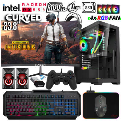 Xaser Xsr968 i5 3470 16GB Ram 512GB SSD 4GB RX550 23.8 Curved Oyuncu Tavsiye Sistem - 1