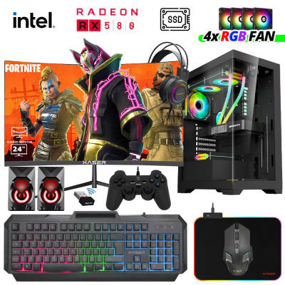 Xaser Xsr976 i5 4590 16GB Ram 512GB SSD 8GB RX580 23.8 Curved Oyuncu Tavsiye Sistem - 1